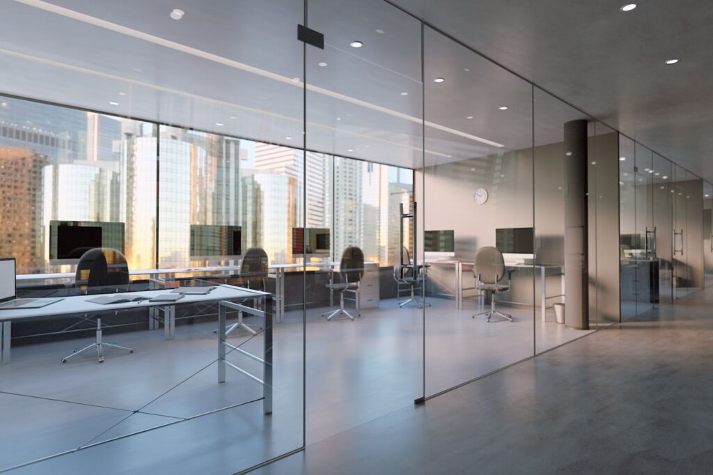 Glass walls and partitions